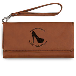 High Heels Ladies Leatherette Wallet - Laser Engraved