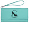 High Heels Ladies Wallet - Leather - Teal - Front View