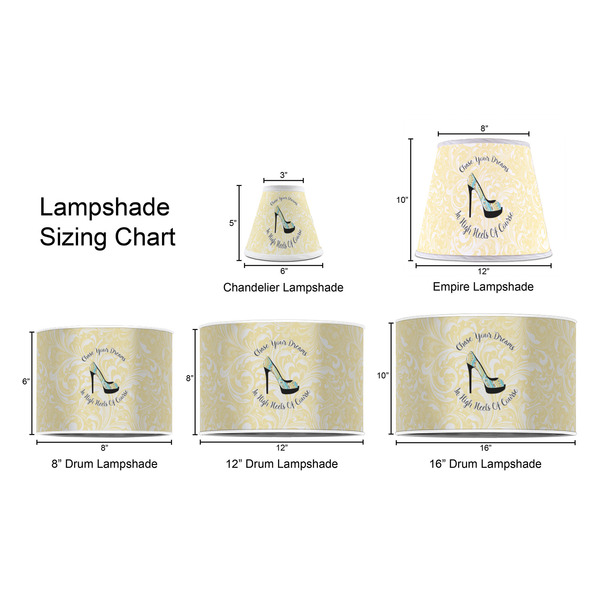 High Heels Lampshade Sizing Chart