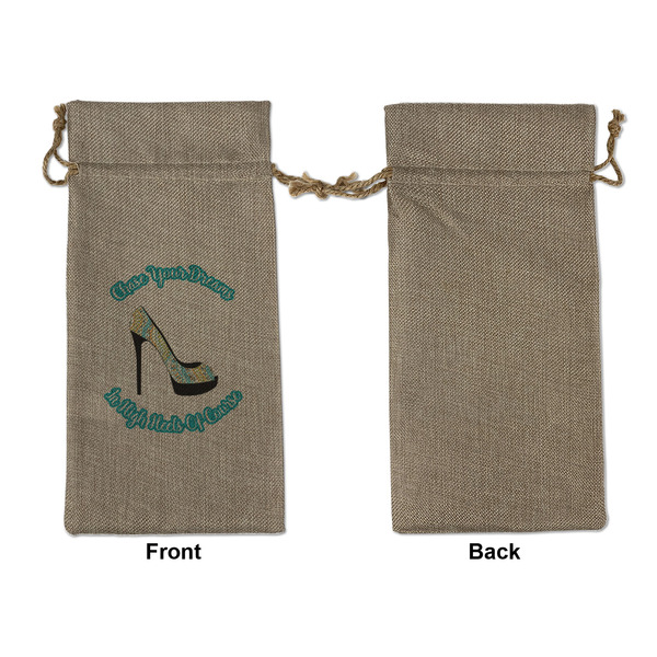 High Heels Large Burlap Gift Bags - Front Approval