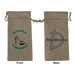 High Heels Large Burlap Gift Bag - Front & Back