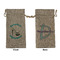 High Heels Large Burlap Gift Bag - Front & Back
