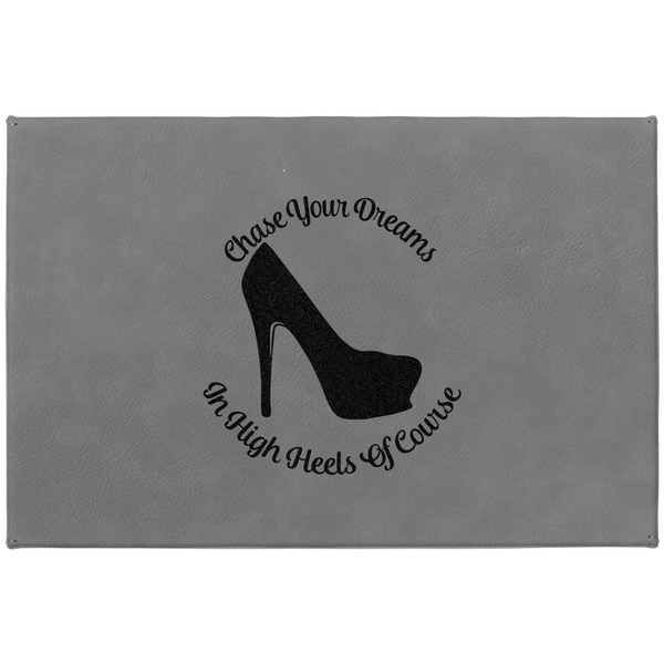 High Heels Large Engraved Gift Box with Leather Lid - Approval