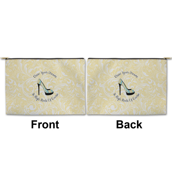 High Heels Large Zipper Pouch Approval (Front and Back)