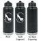 High Heels Laser Engraved Water Bottles - 2 Styles - Front & Back View
