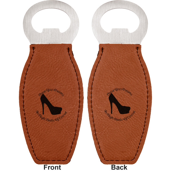 High Heels Leather Bar Bottle Opener - Front and Back