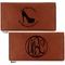 High Heels Leather Checkbook Holder Front and Back