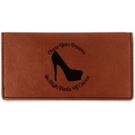 High Heels Leatherette Checkbook Holder - Double Sided