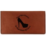 High Heels Leatherette Checkbook Holder - Single Sided