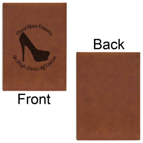 High Heels Leatherette Journal - Large - Single Sided - Front & Back View