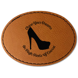 High Heels Faux Leather Iron On Patch - Oval