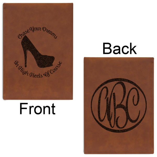 High Heels Leatherette Sketchbooks - Large - Double Sided - Front & Back View
