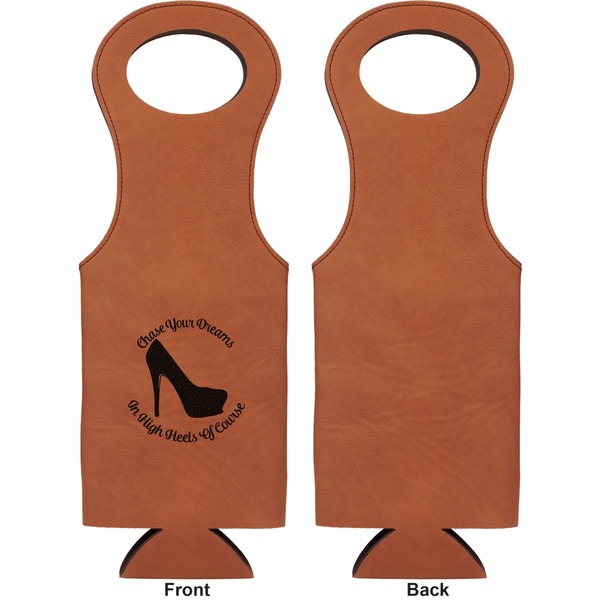High Heels Leatherette Wine Tote Single Sided - Front and Back