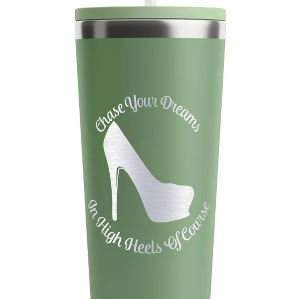 High Heels Light Green RTIC Everyday Tumbler - 28 oz. - Close Up