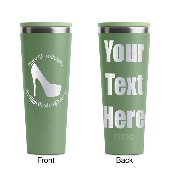 High Heels Light Green RTIC Everyday Tumbler - 28 oz. - Front and Back
