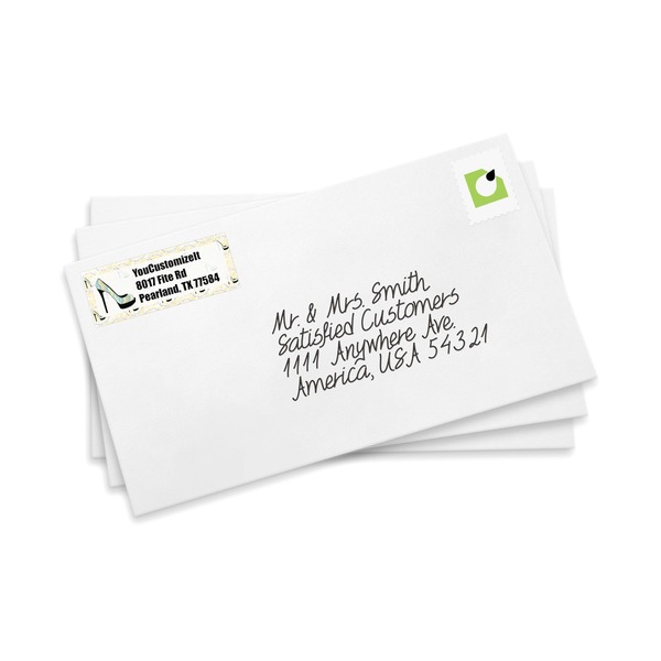High Heels Mailing Label on Envelopes