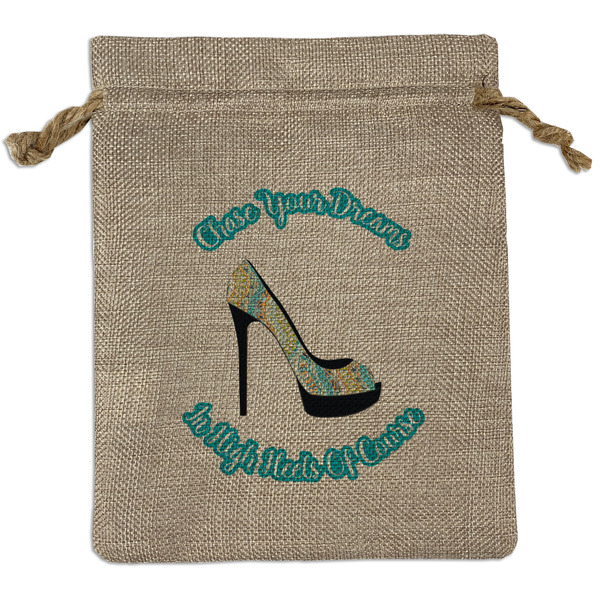 Custom High Heels Burlap Gift Bag