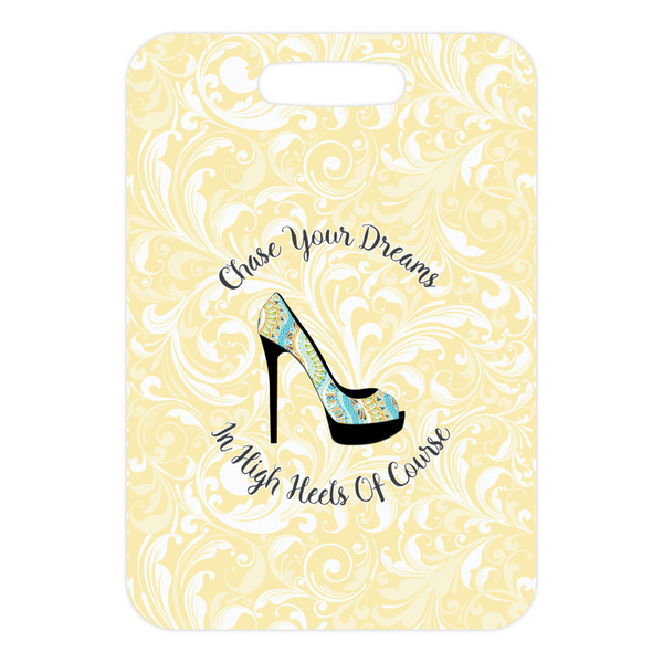 High Heels Metal Luggage Tag - Front Without Strap