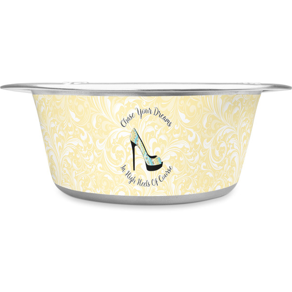 Custom High Heels Stainless Steel Dog Bowl - Large