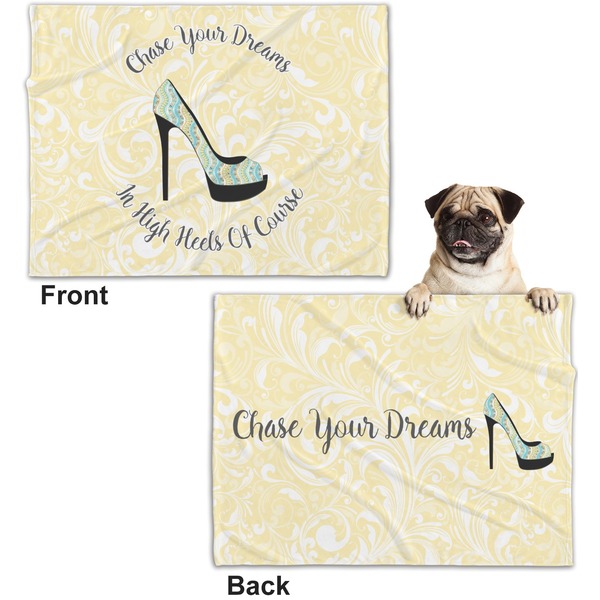 High Heels Microfleece Dog Blanket - Regular - Front & Back