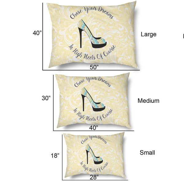 High Heels Outdoor Dog Beds - SIZE CHART