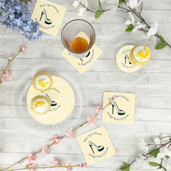 High Heels Paper Coasters - In Context