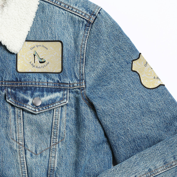 High Heels Patches Lifestyle Jean Jacket Detail