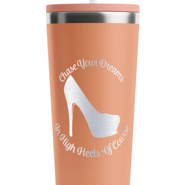 High Heels Peach RTIC Everyday Tumbler - 28 oz. - Close Up