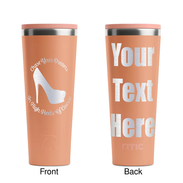 High Heels Peach RTIC Everyday Tumbler - 28 oz. - Front and Back