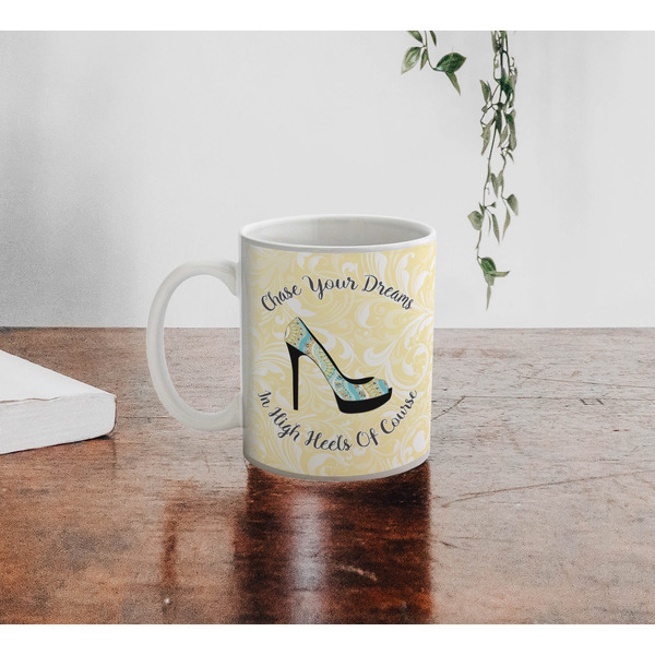High Heels Personalized Coffee Mug - Lifestyle