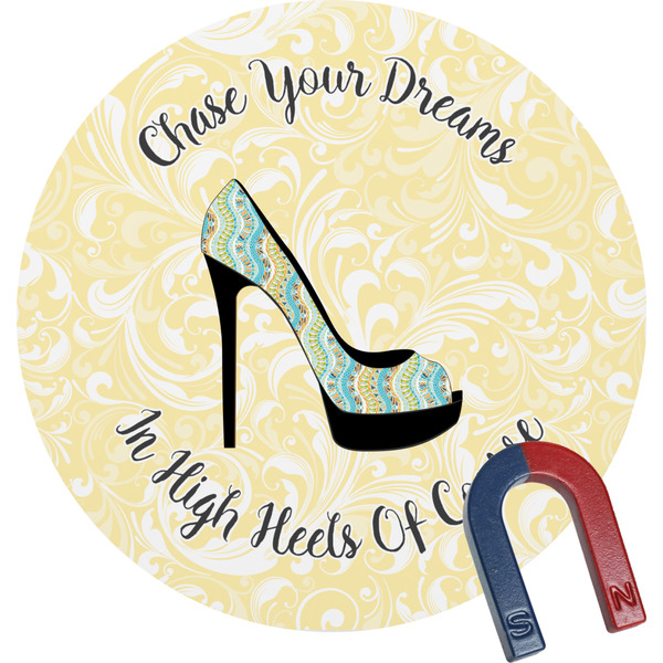 Custom High Heels Round Fridge Magnet