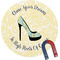 High Heels Round Fridge Magnet