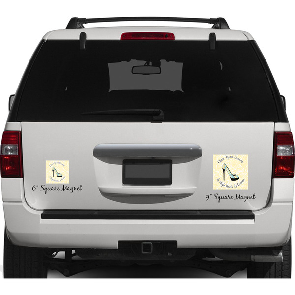 High Heels Personalized Square Car Magnets on Ford Explorer