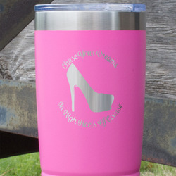 High Heels 20 oz Stainless Steel Tumbler - Pink - Single Sided