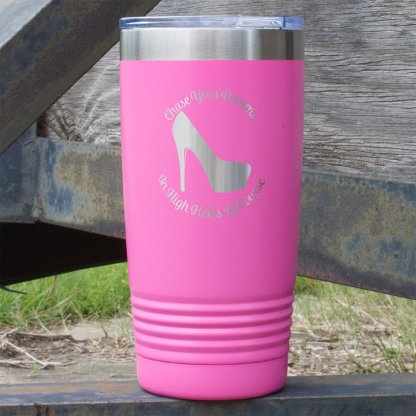 Custom High Heels 20 oz Stainless Steel Tumbler - Pink - Single Sided