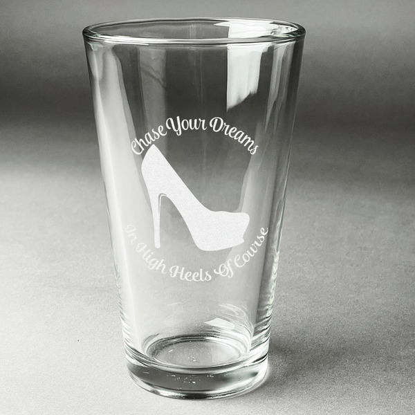 Custom High Heels Pint Glass - Engraved (Single)