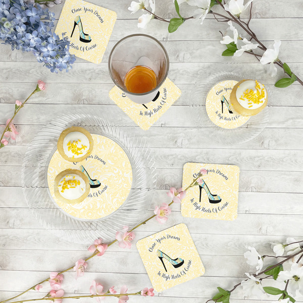 High Heels Plastic Party Appetizer & Dessert Plates - In Context