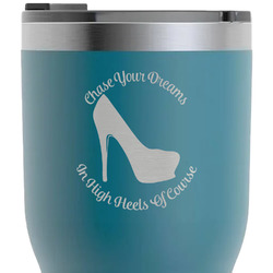 High Heels RTIC Tumbler - Dark Teal - Laser Engraved - Double-Sided