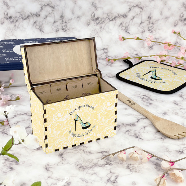 High Heels Recipe Box - Full Color - In Context