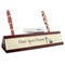 High Heels Red Mahogany Nameplates with Business Card Holder - Angle