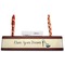 High Heels Red Mahogany Nameplates with Business Card Holder - Straight