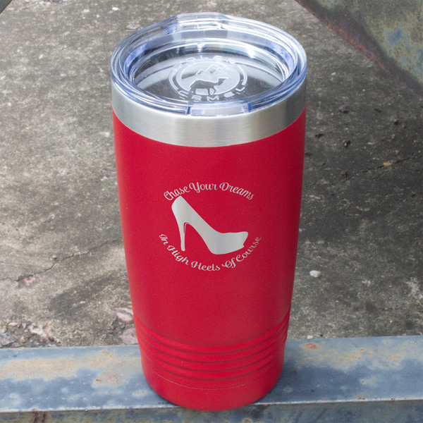 High Heels Red Polar Camel Tumbler - 20oz - Angled