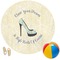 High Heels Round Beach Towel