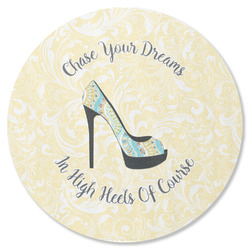 High Heels Round Rubber Backed Coaster