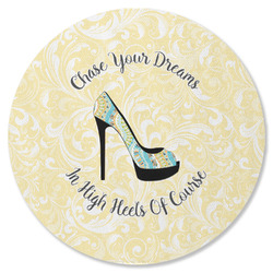 High Heels Round Rubber Backed Coaster