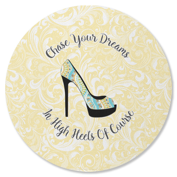 Custom High Heels Round Rubber Backed Coaster