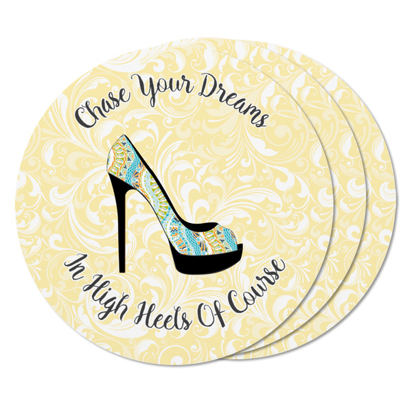 High Heels Round Fridge Magnet - THREE