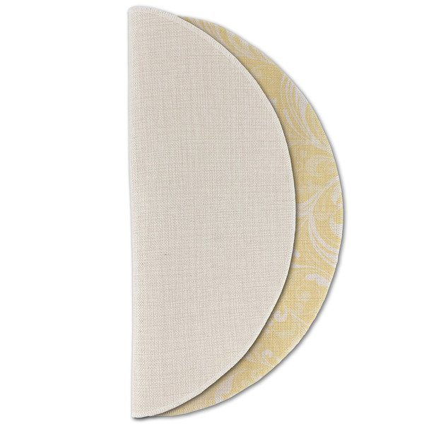 High Heels Round Linen Placemats - HALF FOLDED (single sided)