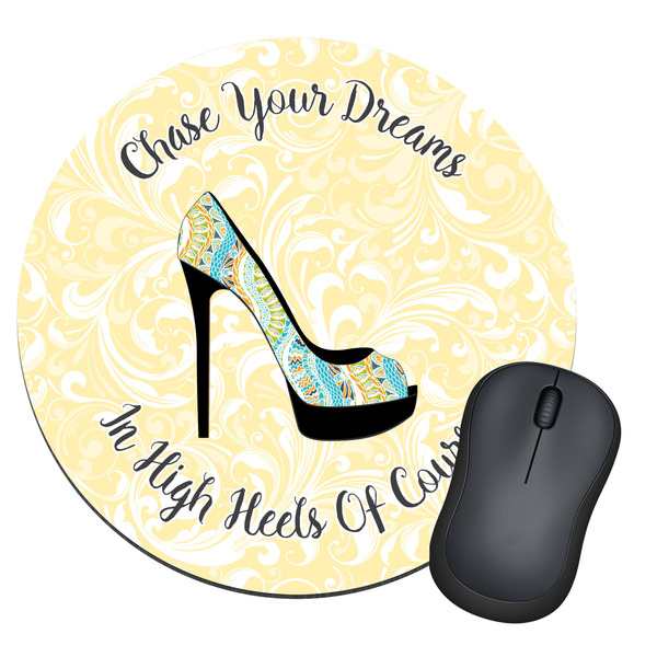 Custom High Heels Round Mouse Pad