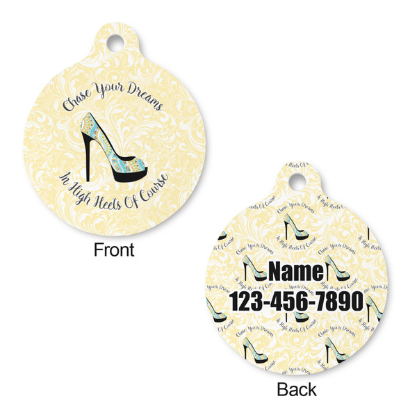 High Heels Round Pet ID Tag - Large - Approval